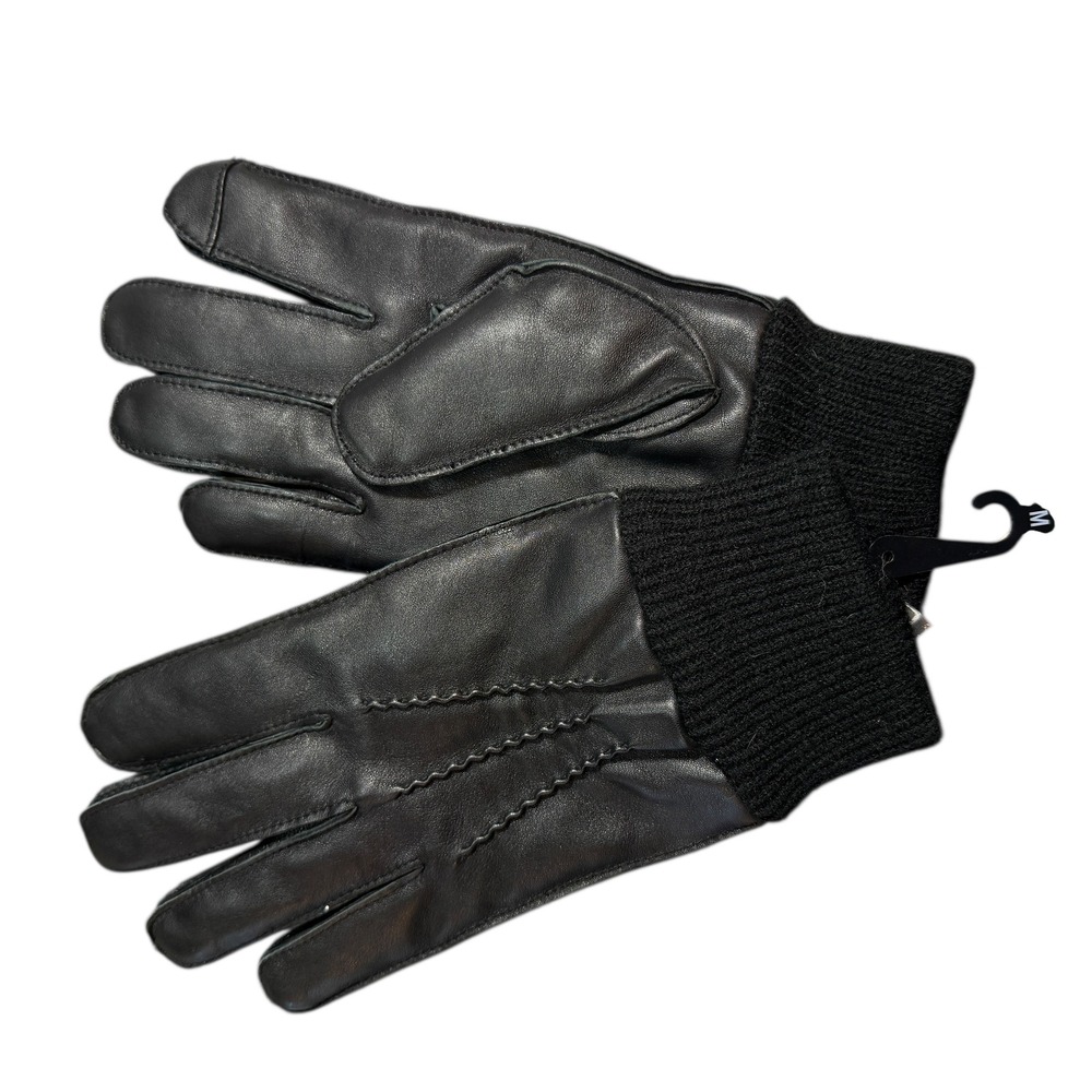 14th & Union Leather‎ Gloves Mens Size Medium Black Touchscreen Tech New
